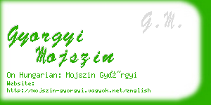 gyorgyi mojszin business card